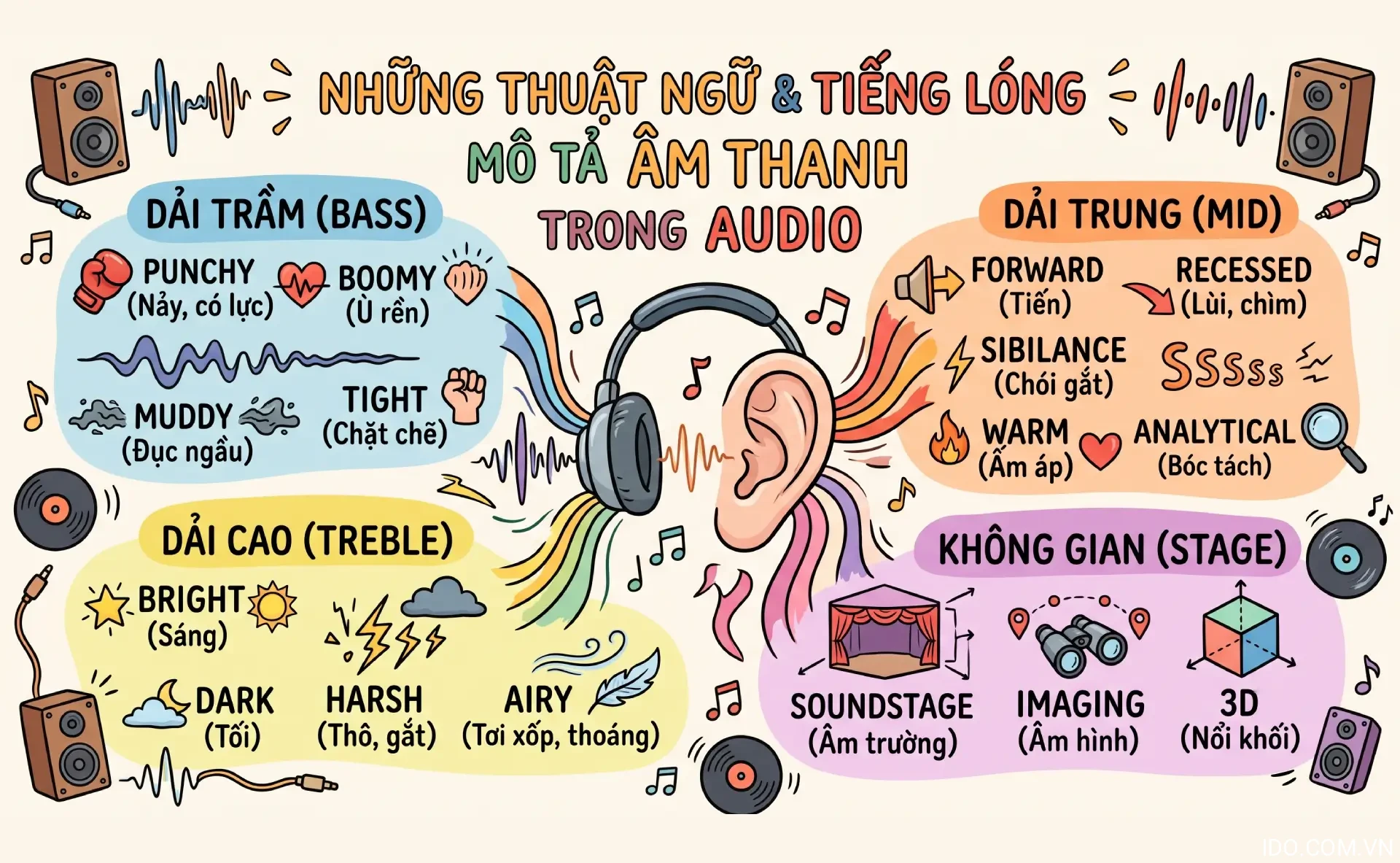 Những thuật ngữ tiếng lóng dùng mô tả âm thanh trong audio